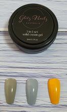 Load image into Gallery viewer, Solid Cream Gel Polish - 3 in 1 - Stone Grey/Slate/Deep Yellow
